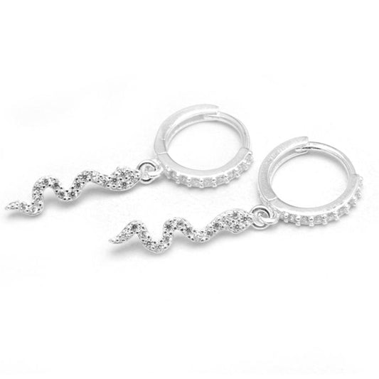 Cuban Italian Cobra Hoops With Micropave 1.2cm